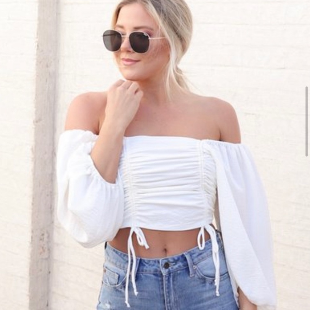 White Off The Shoulder Top